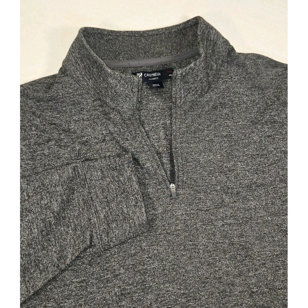 Cremieux Classics XXL Quarter Zip Sweater Dark Gray Business Casual Preppy - Picture 1 of 12